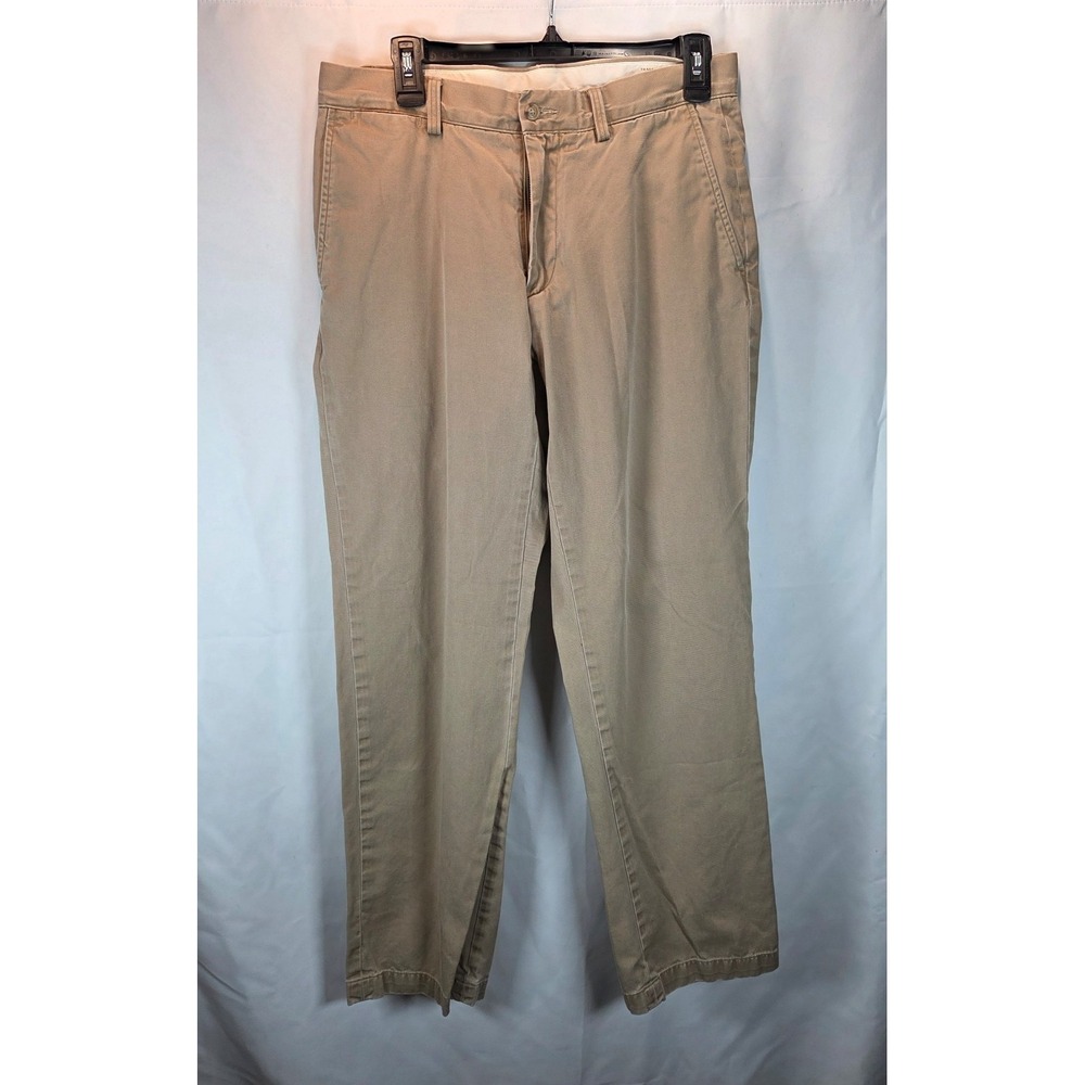 Polo Ralph Lauren Mens Classic Fit Chino Pants Beige Cotton Straight Leg 32/32